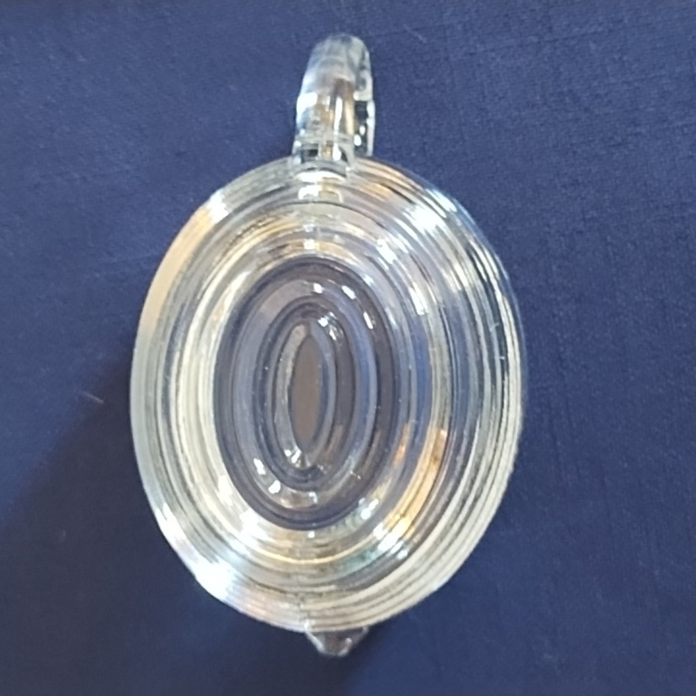 ANCHOR HOCKING MANHATTAN CLEAR GLASS CREAMER & SUGAR BOWL - Picture 10 of 10